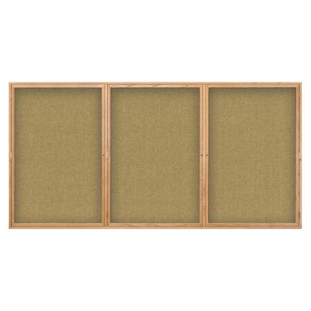 United Visual Products Open Faced Easy Tack Board, 72"x36", Marble Fabric/Gold UV9003AEZ-MARBLE-GOLD